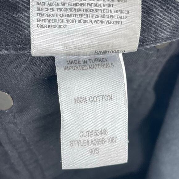 AGOLDE | 90’s Mid Rise Loose Smokestack Black Straight Leg Jeans 25 - Picture 11 of 11